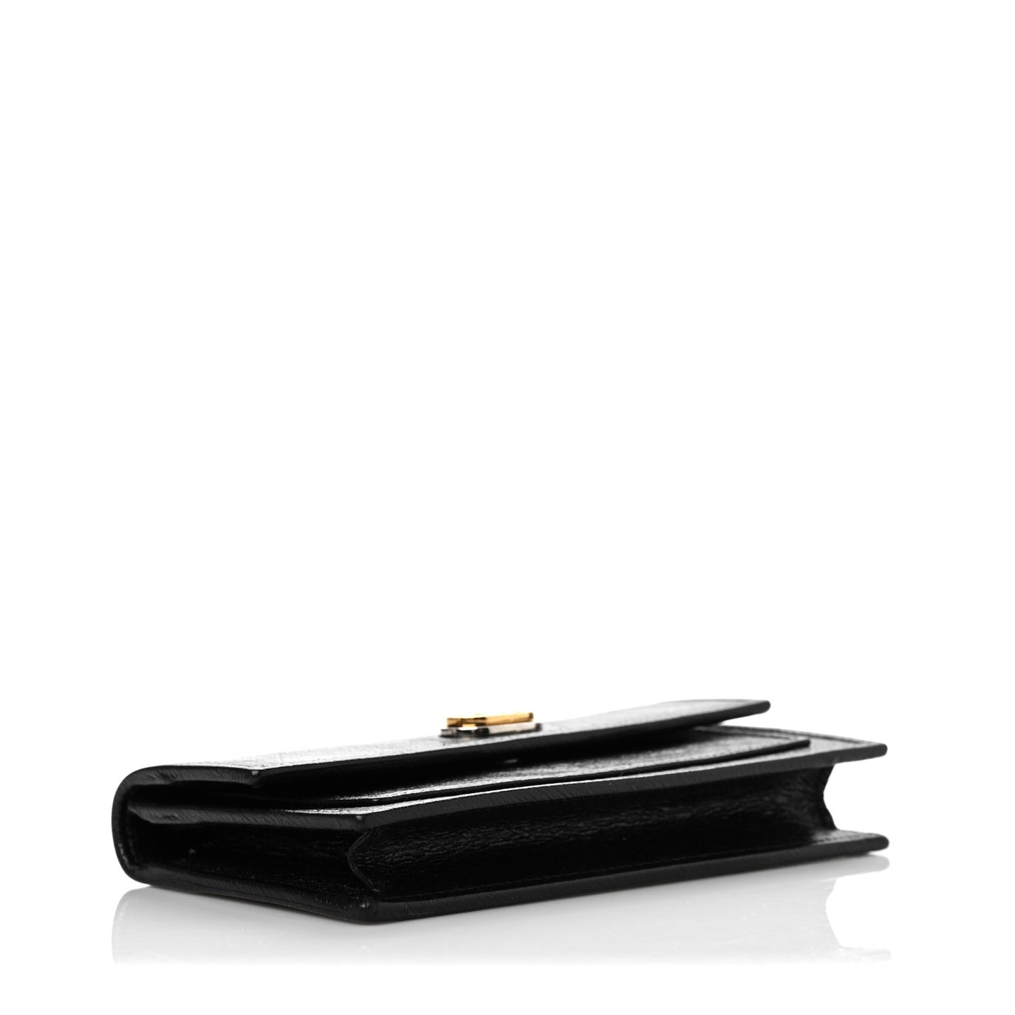 Fluffy Calfskin Morpheus Flap Wallet Black