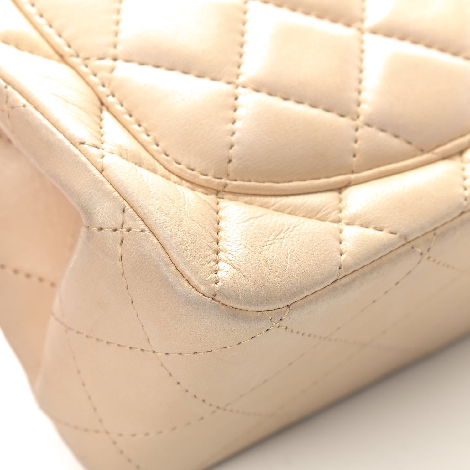 Chanel Lambskin Quilted Mini Square Flap Beige 8 of 13