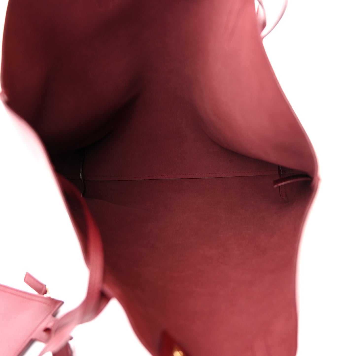 Calfskin Large Shopping Tote Bordeaux