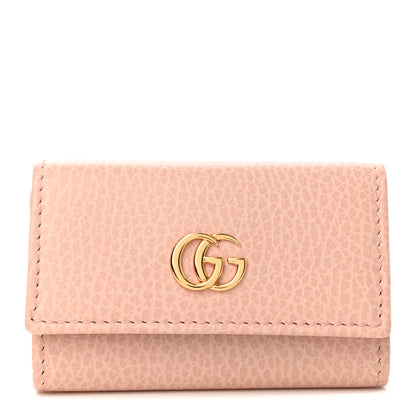 Gucci Dollar Calfskin GG Marmont 6 Key Holder Perfect Pink 1 of 9