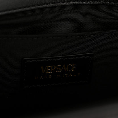 Versace Calfskin Quilted Medusa Medium Top Handle Shoulder Bag Black 6 of 11