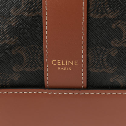 Celine Triomphe Canvas Calfskin Small Bucket Bag Tan 6 of 10