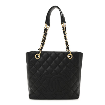 Chanel Caviar Quilted Petit Shopping Tote PST Black 1 of 11