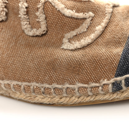 Chanel Canvas CC Espadrilles 39 Beige Black 10 of 10