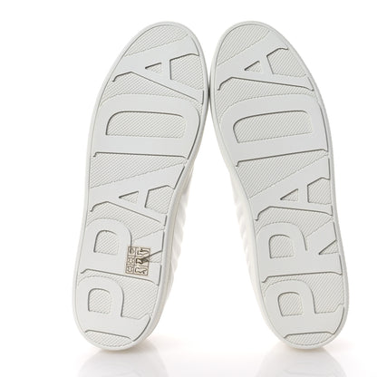 Prada Nappa Logo Embossed Womens Low Top Sneakers 38.5 White 6 of 7