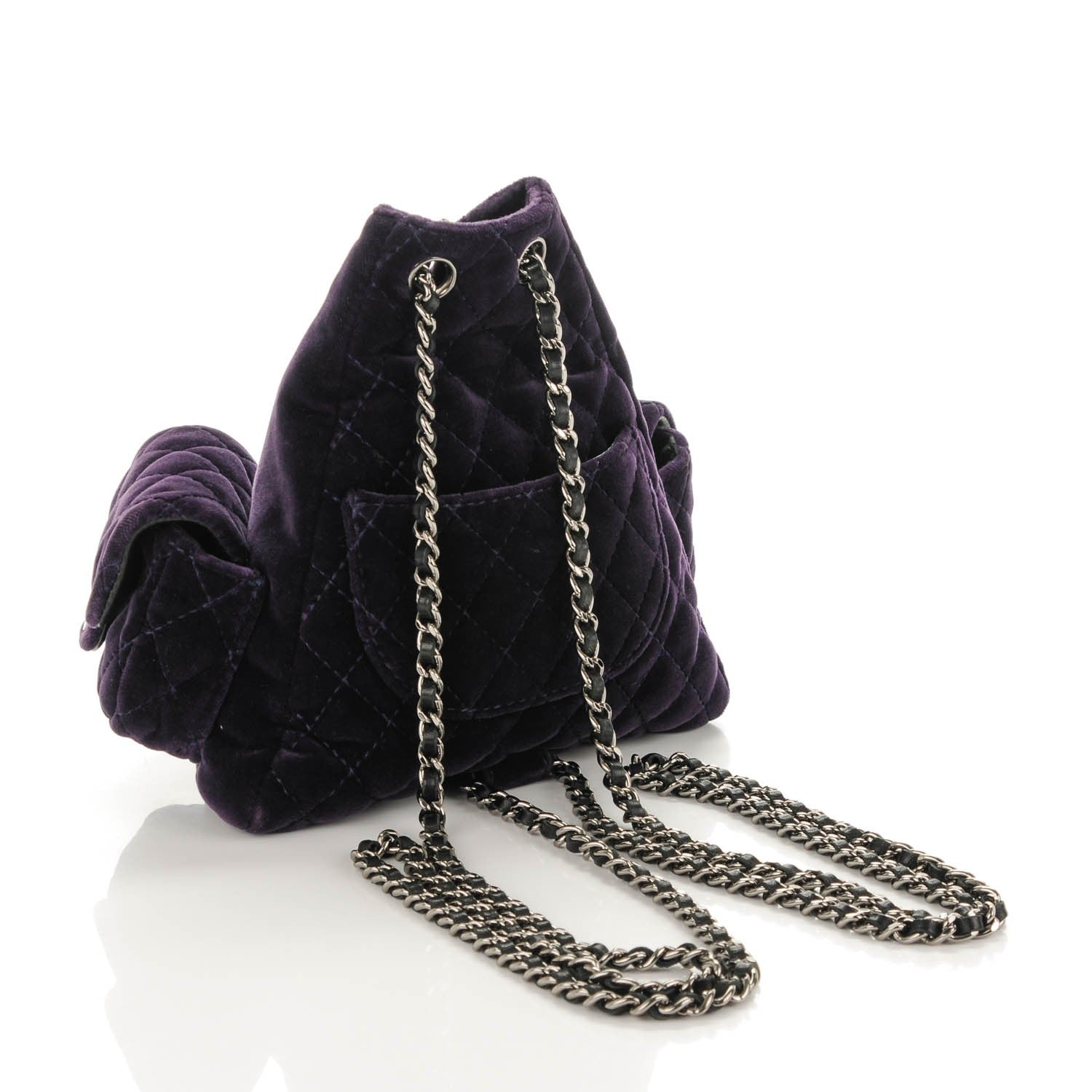 Chanel Velvet Mini Backpack Is Back Plum 3 of 8