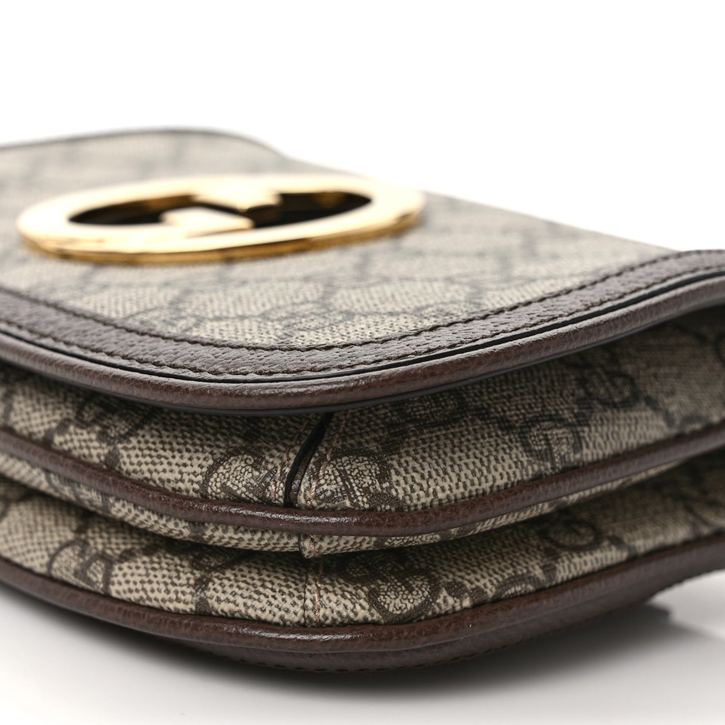 GG Supreme Monogram Textured Dollar Calfskin Blondie Belt Bag 90 36 Beige Ebony New Acero
