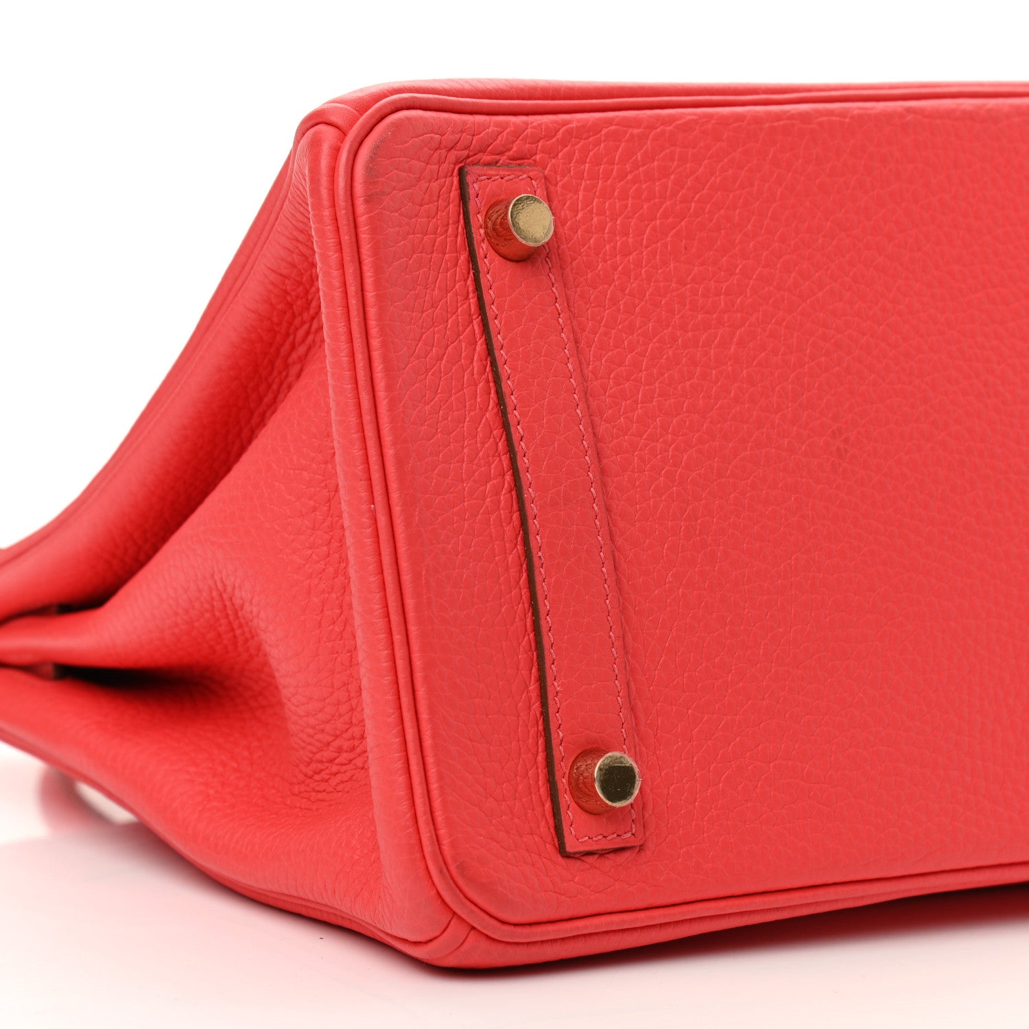 Hermes Taurillon Clemence Birkin 30 Rouge Pivoine 9 of 11