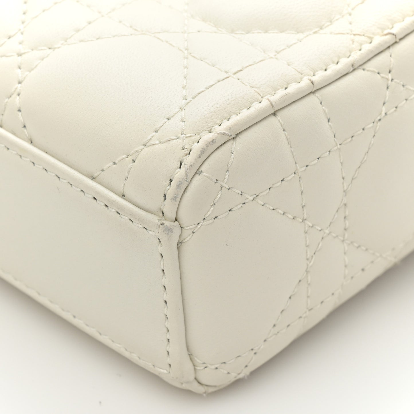 Lambskin Cannage Small Lady D-Joy Latte