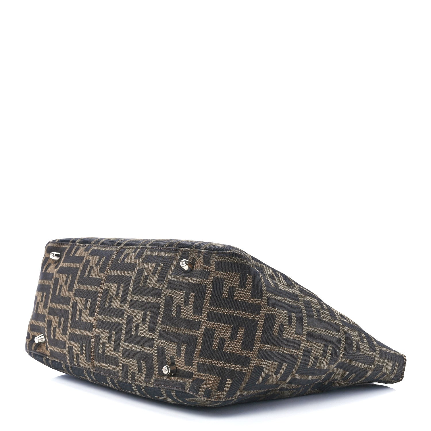 Fendi Zucca Top Handle Tote Tobacco 7 of 9