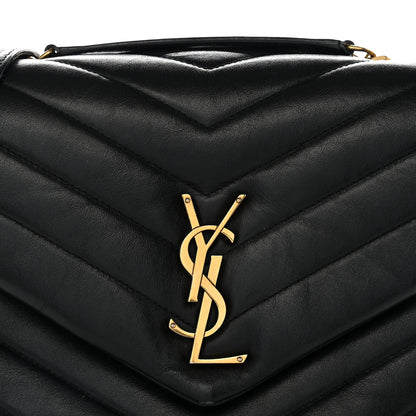 Saint Laurent Calfskin Y Quilted Monogram Medium Loulou Chain Satchel Black 8 of 11