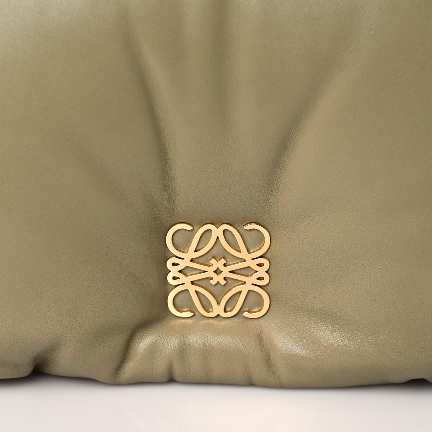 Lambskin Goya Puffer Bag Dark Green