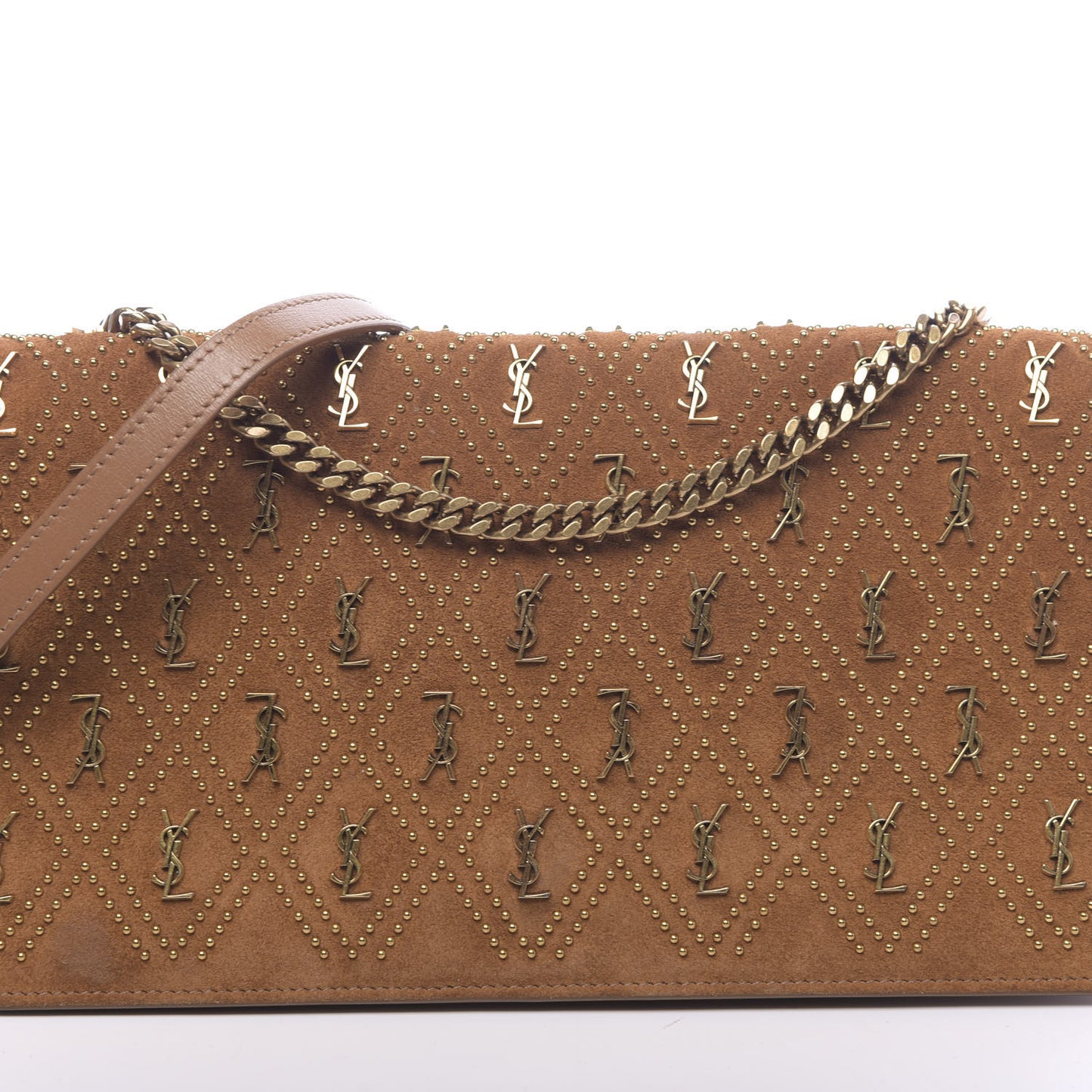 Suede Studded Monogram Kate 99 Cinnamon