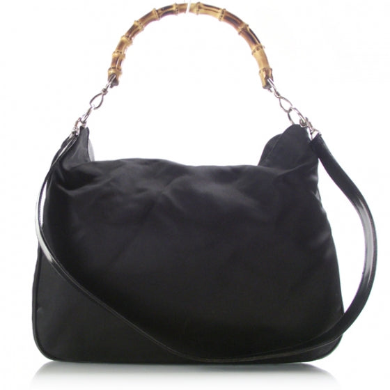 Nylon Bamboo Top Handle Tote