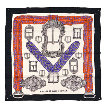 Hermes Silk Boucles Et Galons Du Tsar Scarf 70 1 of 3