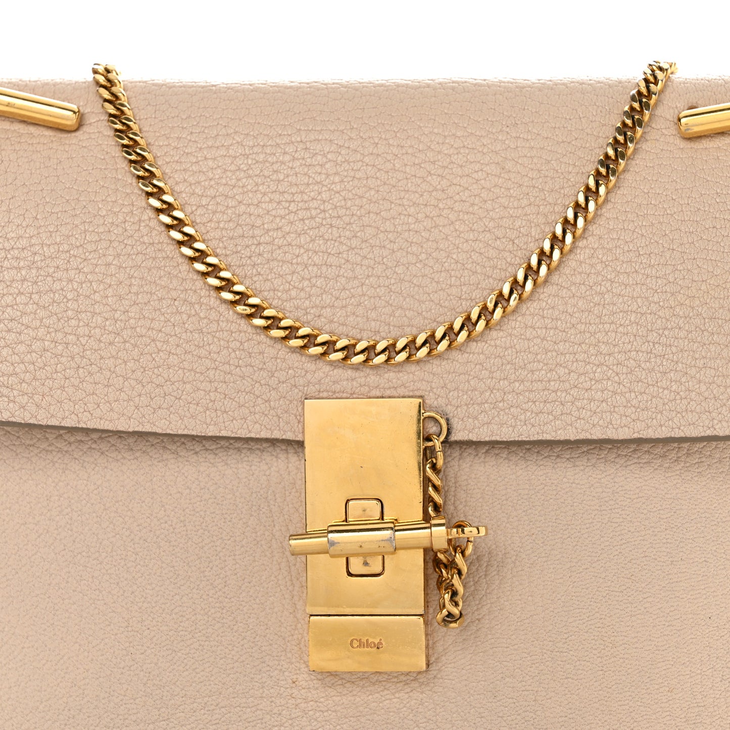 Grained Lambskin Drew Shoulder Bag Biscotti Beige