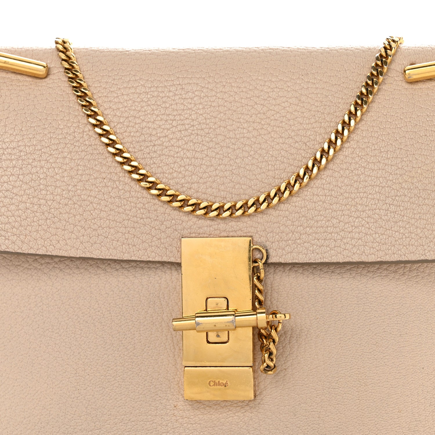 Chloe Grained Lambskin Drew Shoulder Bag Biscotti Beige 7 of 13