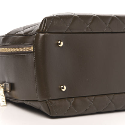 Chanel Lambskin Quilted Medium Trendy CC Bowling Bag Dark Khaki 8 of 10