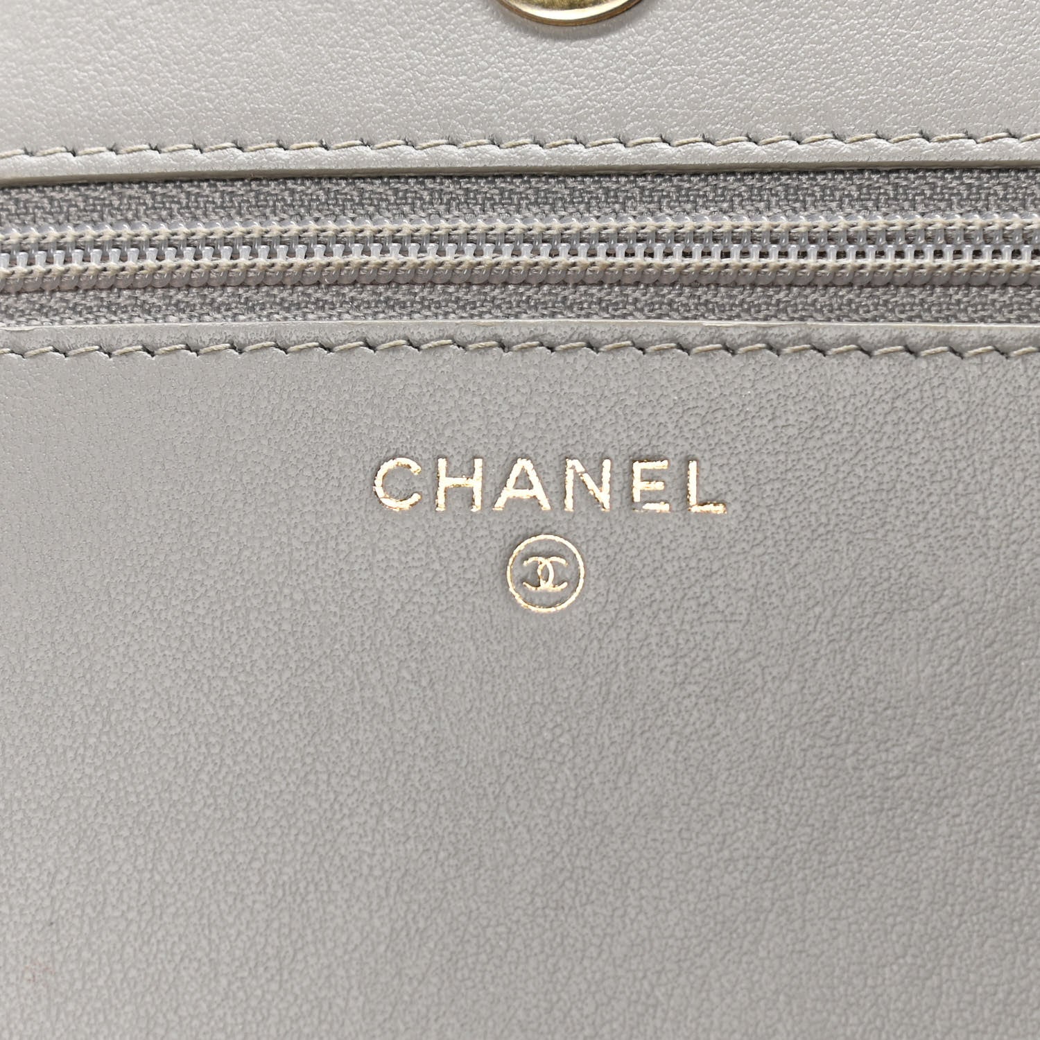 Chanel Caviar Quilted Boy Wallet On Chain WOC Grey 6 of 12