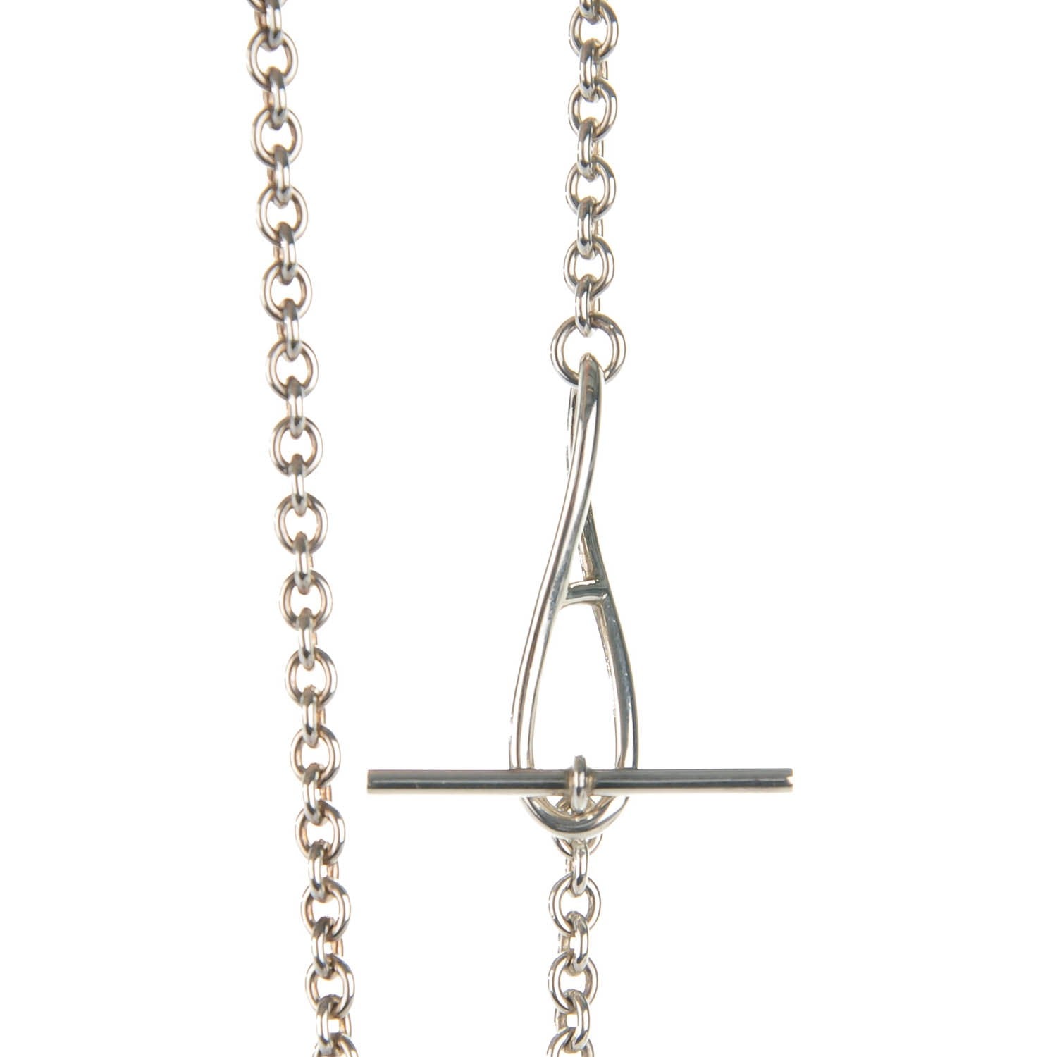 Hermes Sterling Silver Looping Pendant Necklace GM 3 of 5