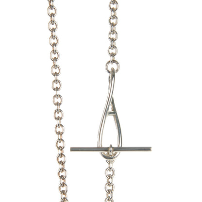 Hermes Sterling Silver Looping Pendant Necklace GM 3 of 5