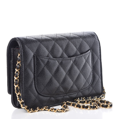 Chanel Caviar Quilted Wallet On Chain WOC Black 3 of 11