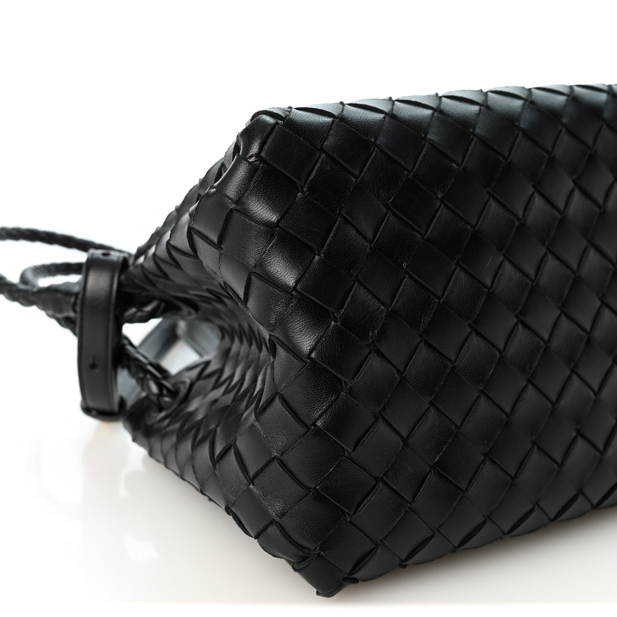 Bottega Veneta Nappa Intrecciato Small Parachute Shoulder Bag Black 8 of 9