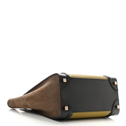 Celine Baby Grained Calfskin Nubuck Micro Tri-Color Luggage Olive 4 of 10