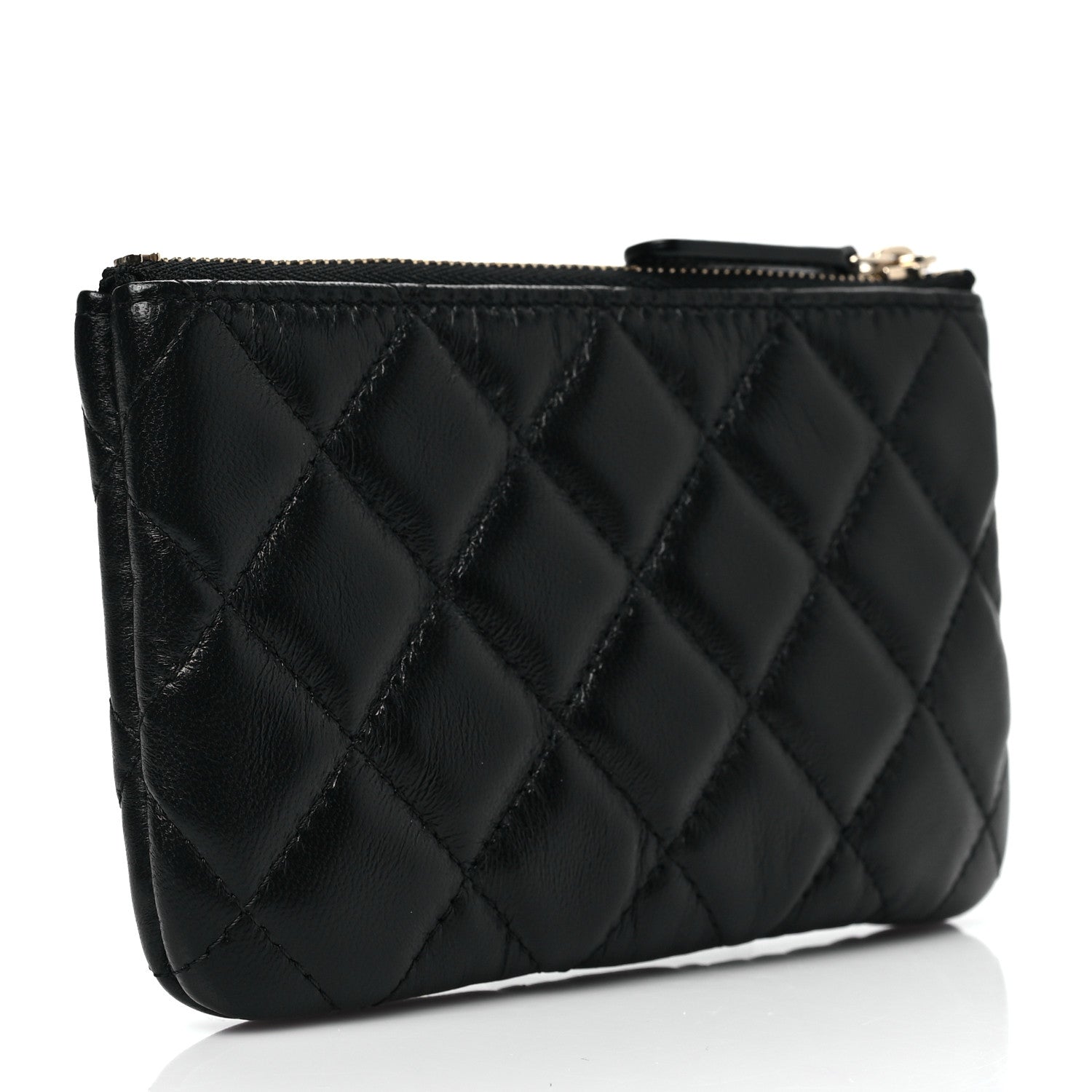 Chanel Lambskin Quilted Small No. 5 Cosmetic Case Black 3 of 9