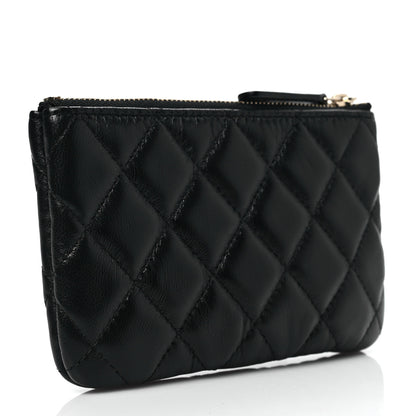 Chanel Lambskin Quilted Small No. 5 Cosmetic Case Black 3 of 9