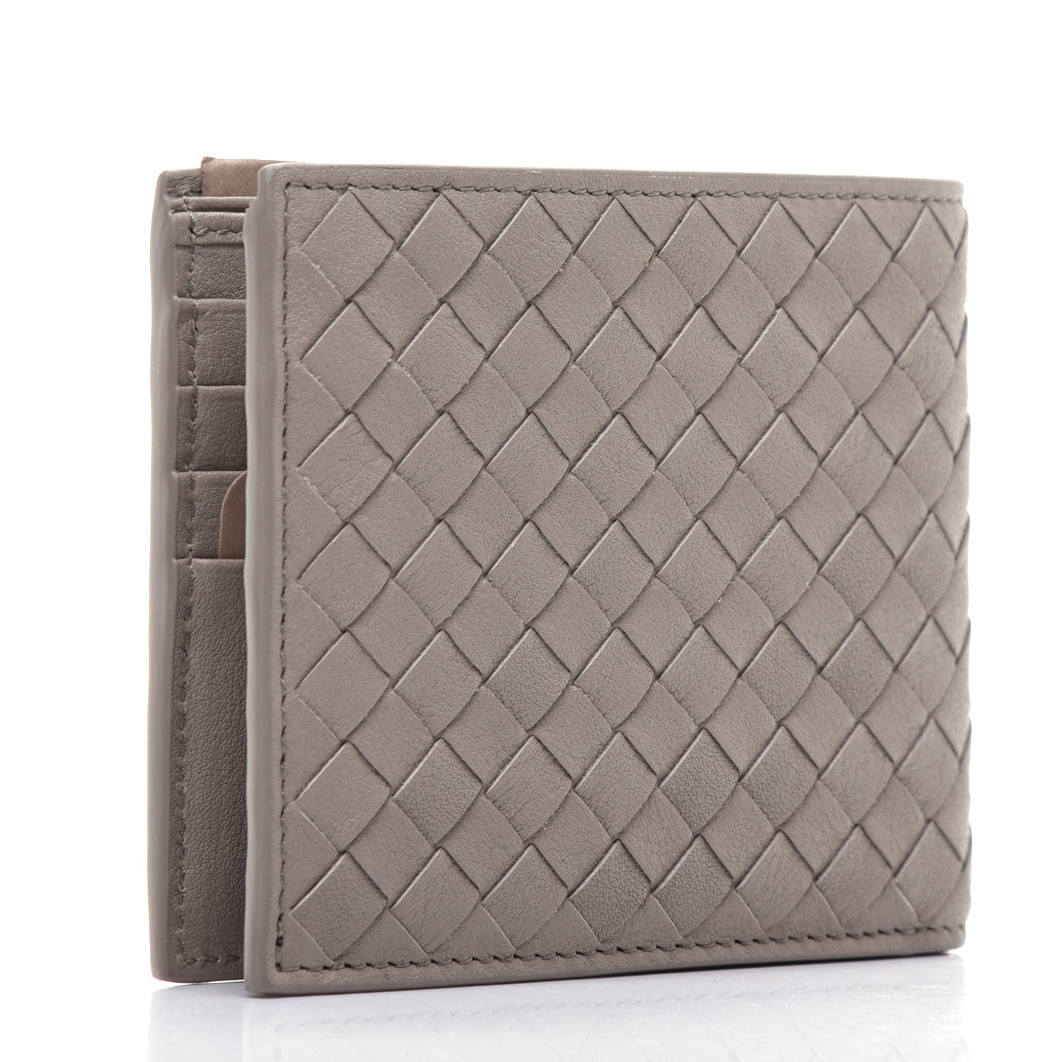 Bottega Veneta Nappa Intrecciato Bi-Fold Wallet Limestone 3 of 9