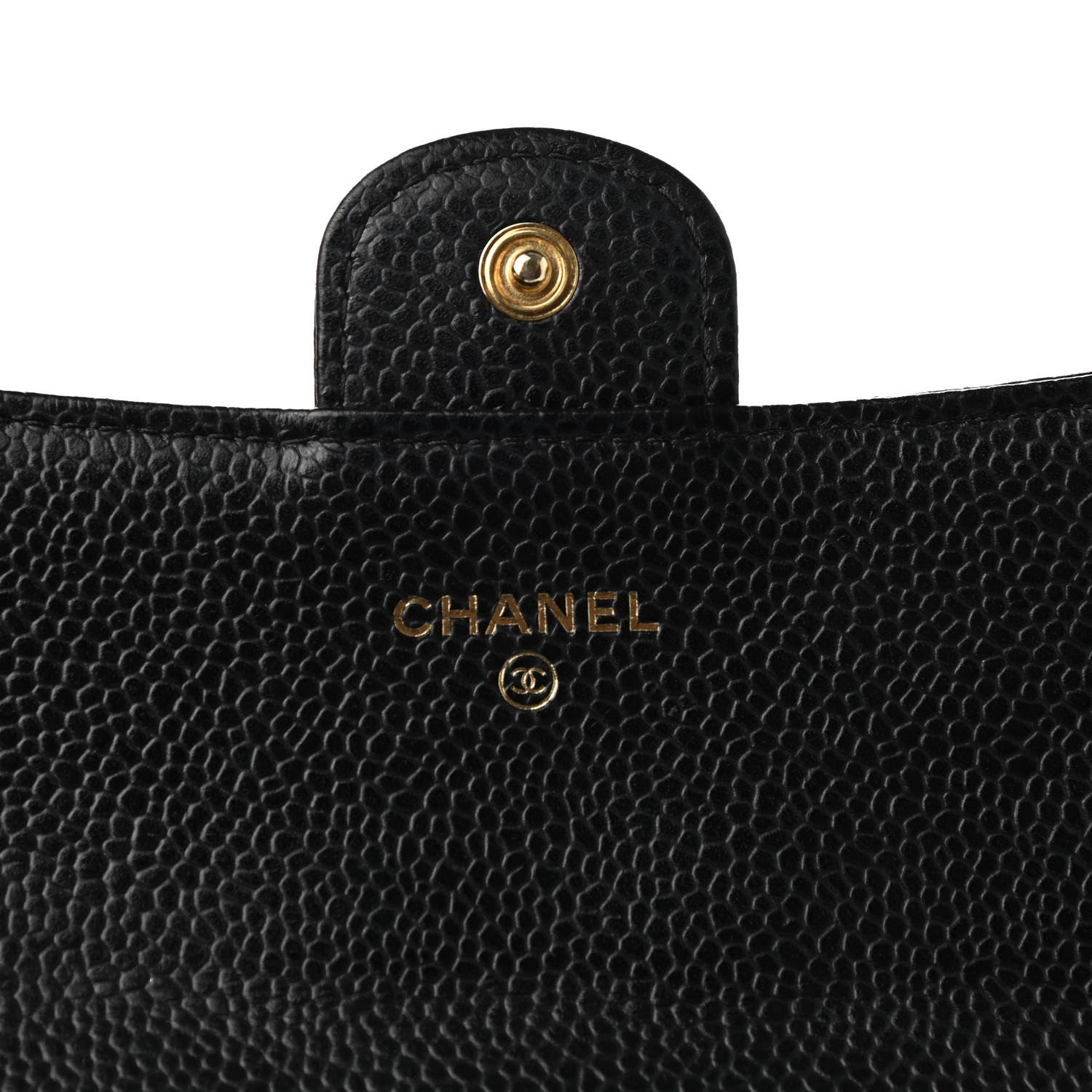 Chanel Caviar Quilted Large Gusset Flap Wallet Black 6 of 9