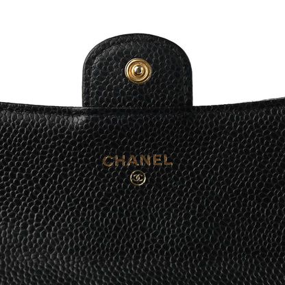 Chanel Caviar Quilted Large Gusset Flap Wallet Black 6 of 9