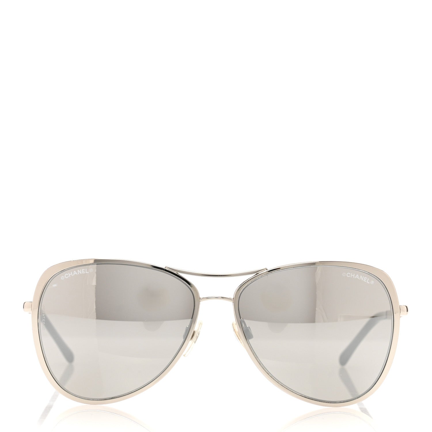 Chanel Mirrored Pilot Summer Sunglasses 4223 Silver 2 of 6