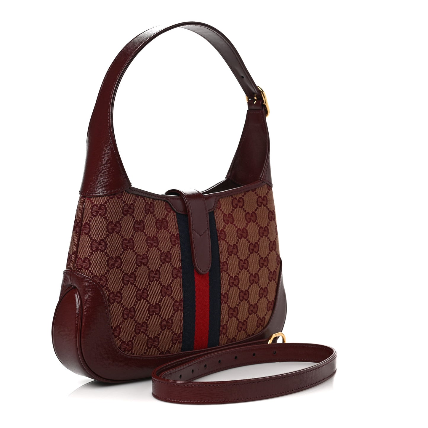 Monogram Azalea Calfskin Web Small Jackie 1961 Hobo Sahara Rubino Chardonnay