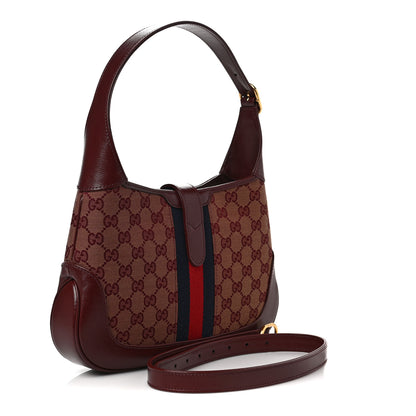 Gucci Monogram Azalea Calfskin Web Small Jackie 1961 Hobo Sahara Rubino Chardonnay 2 of 9