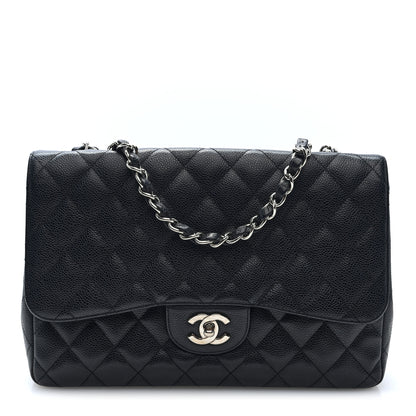 Chanel Caviar Quilted Jumbo Single Flap Black 1 of 10