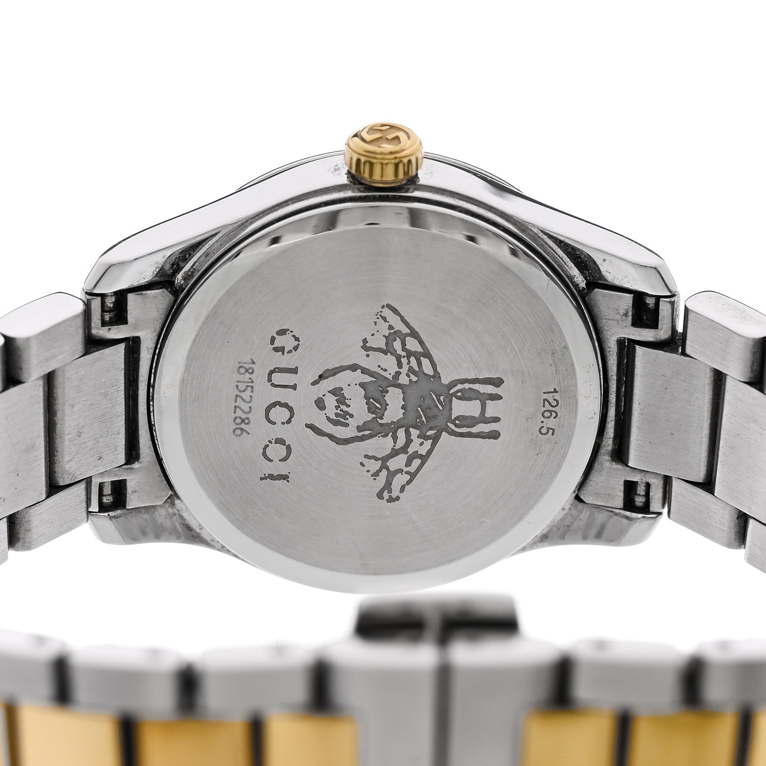 Gucci Stainless Steel 38mm G-Timeless Two Tone Cat Quartz Watch 4 of 5