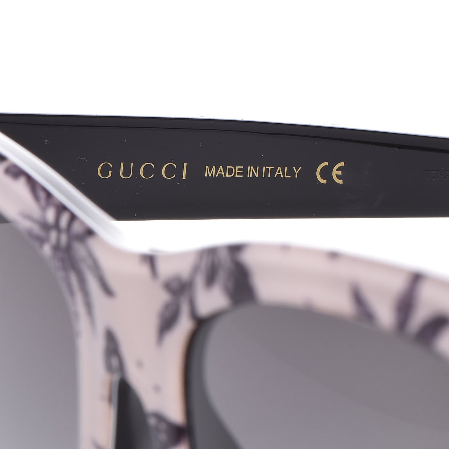 Acetate Herbarium Print Square Frame Sunglasses GG0032S Grey