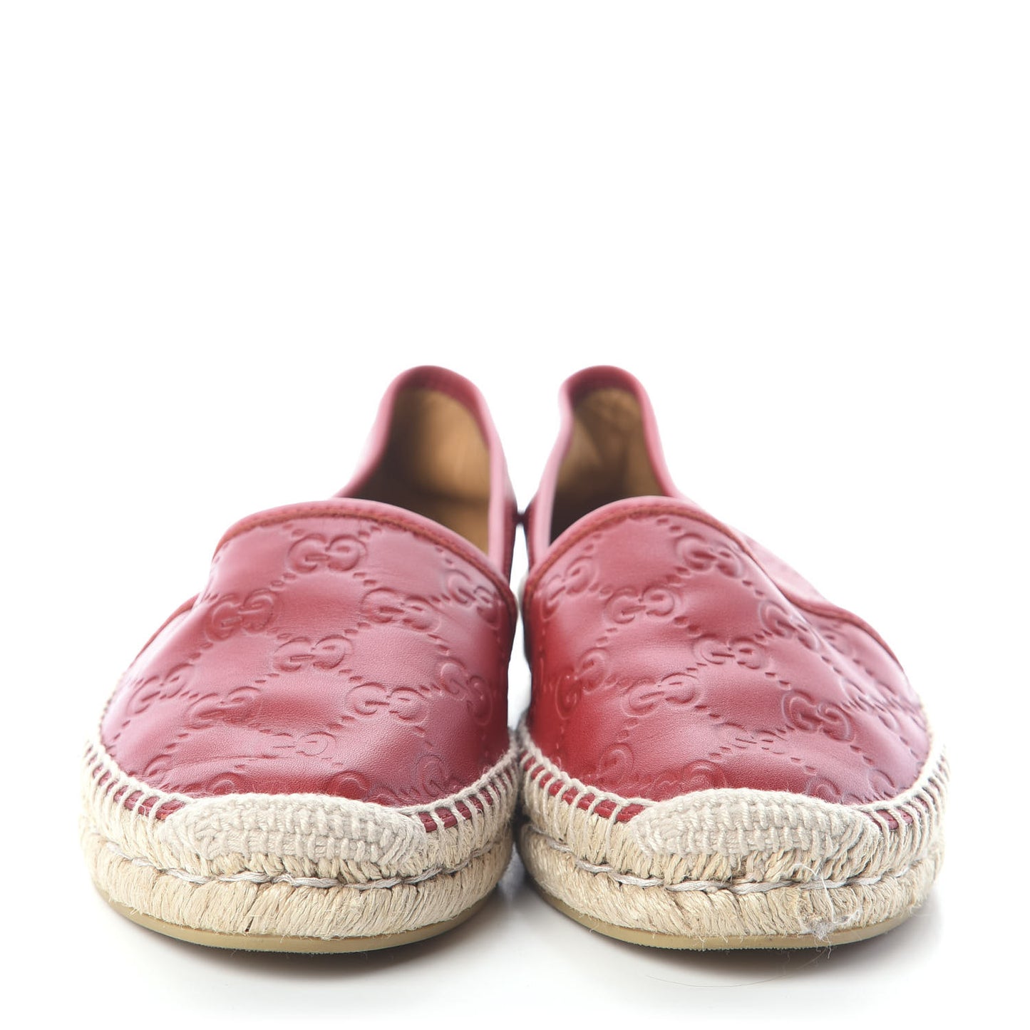 Guccissima Signature Espadrilles 36.5 Hibiscus Red