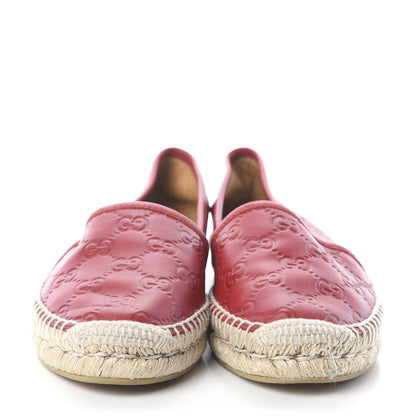 Gucci Guccissima Signature Espadrilles 36.5 Hibiscus Red 2 of 7