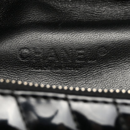 Chanel Patent Geometric Quilted Kaleidoscope Clutch Black 6 of 7