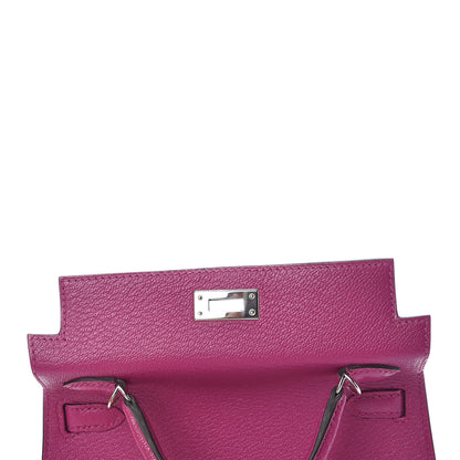 Hermes Chevre Mysore Mini Kelly Sellier 20 Rose Pourpre 11 of 28