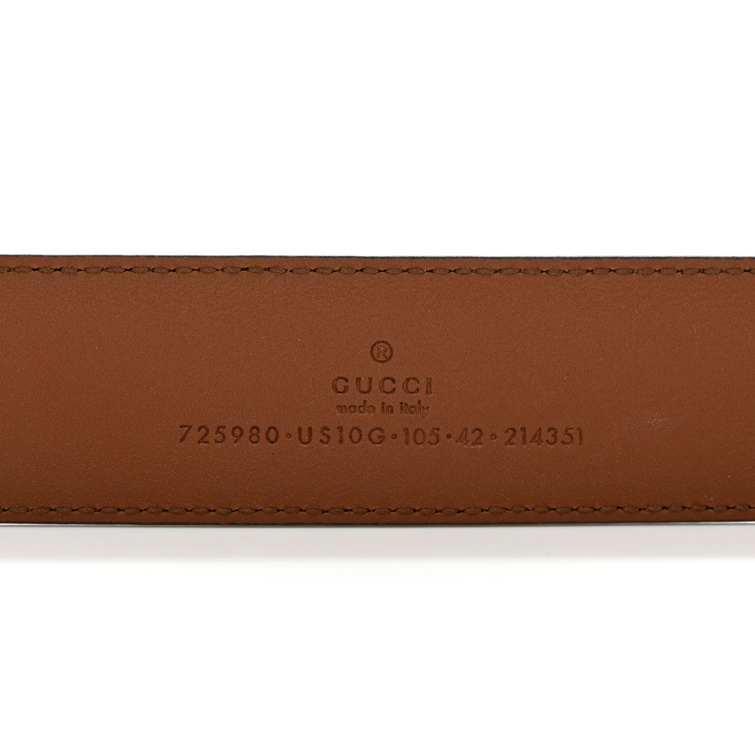 Gucci Ciny Calfskin Lux Torchon 35mm Belt 105 42 Cuir 3 of 5