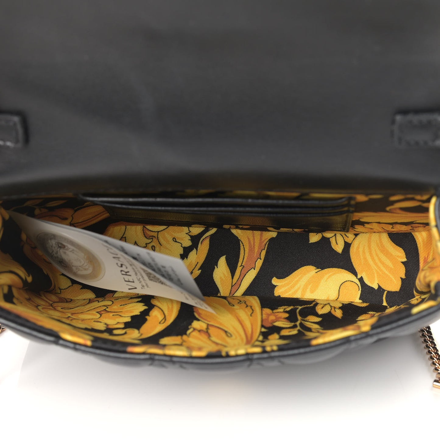 Nappa Quilted Virtus Evening Bag Black