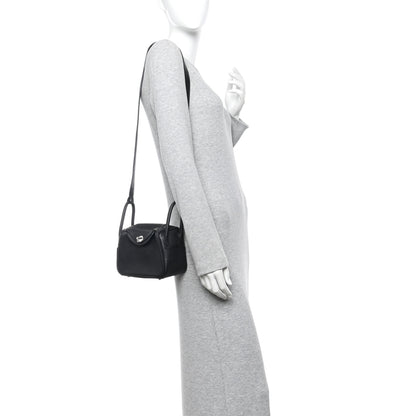 Hermes Taurillon Clemence Mini Lindy 20 Black 2 of 14