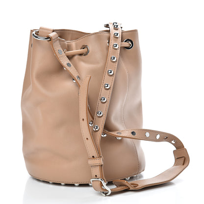 Alexander Wang Calfskin Studded Alpha Bucket Bag Latte 2 of 10