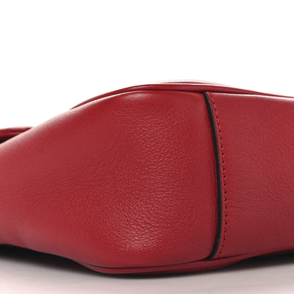 Gucci Calfskin Matelasse Medium GG Marmont Shoulder Bag Hibiscus Red 9 of 10