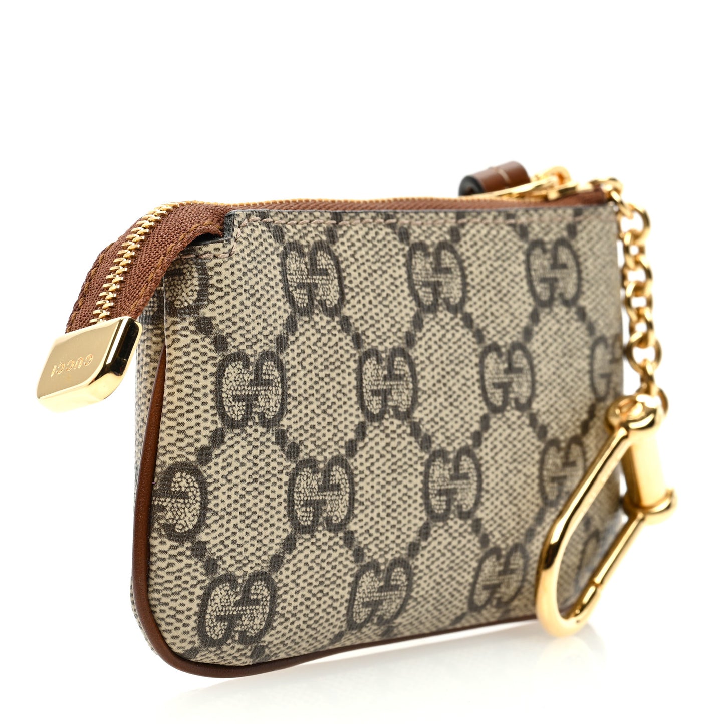 GG Supreme Monogram Key Case Brown