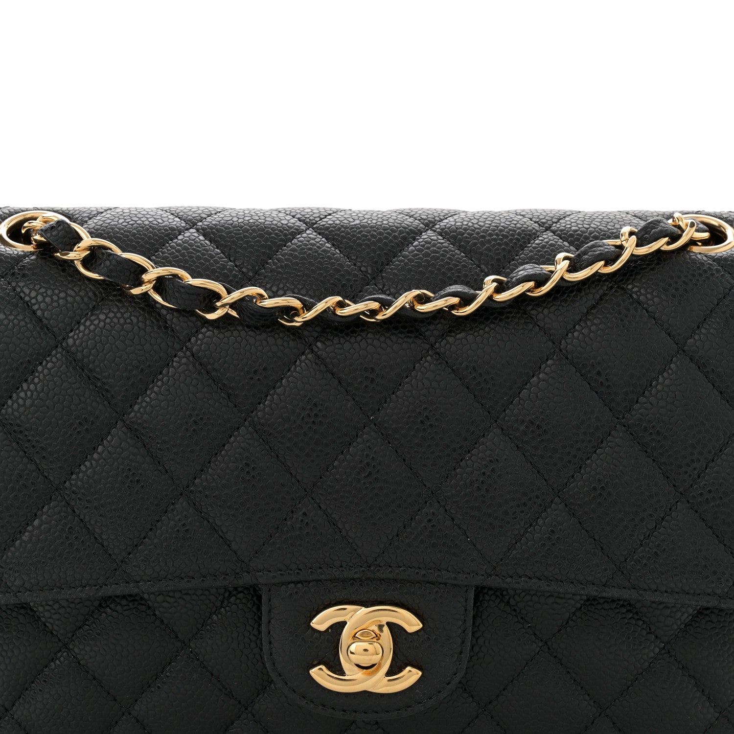 Chanel Caviar Quilted Medium Double Flap Black 8 of 13